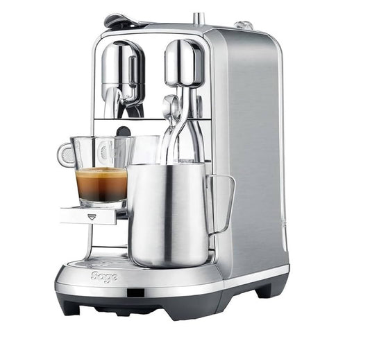 NESPRESSO Kapselmaschine Creatista Pro SNE900 mit Edelstahl-Milchkanne inkl. Willkommenspaket mit 7 Kapseln