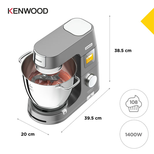 KENWOOD Küchenmaschine Titanium Chef Patissier XL KWL90.594SI Wärmefunktion, zusätzliche 5 l Schüssel, inkl. umfangreiches Zubehör