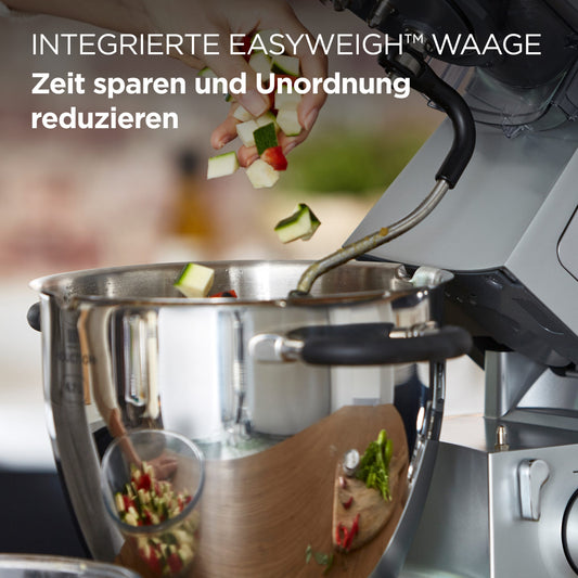 KENWOOD Küchenmaschine mit Kochfunktion Cooking Chef XL KCL95.424SI mit integrierter Waage und umfangreichem Zubehör