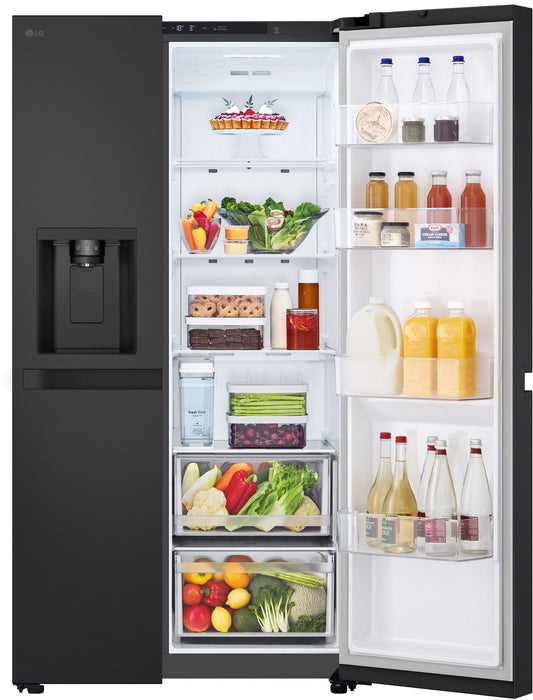 LG Side-by-Side GSLC41EPPE Total No Frost, LINEARCooling, Multi-Airflow, Integrierter Wassertank