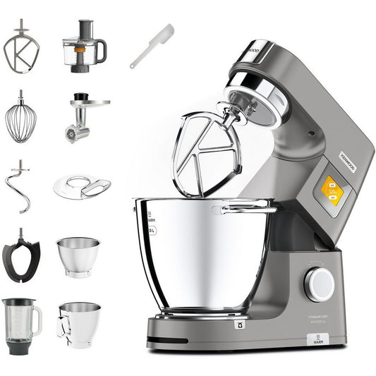 KENWOOD Küchenmaschine Titanium Chef Patissier XL KWL90.594SI Wärmefunktion, zusätzliche 5 l Schüssel, inkl. umfangreiches Zubehör